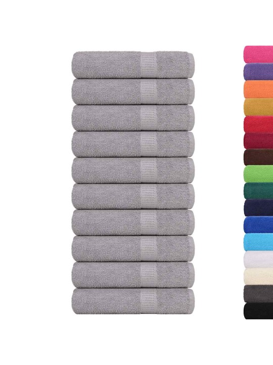 Koupelových osušek 10 ks šedé 100x150 cm 360 g/m² 100% bavlna