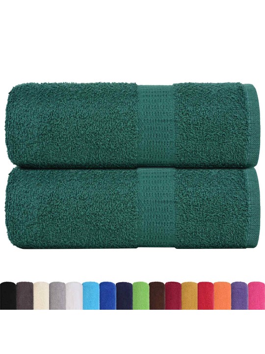 Ručníky pro hosty 2 ks zelená 30x50 cm 360 g/m² 100% bavlna
