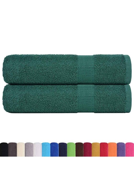 Sprchové ručníky 2 ks zelená 70x140 cm 360 g/m² 100% bavlna