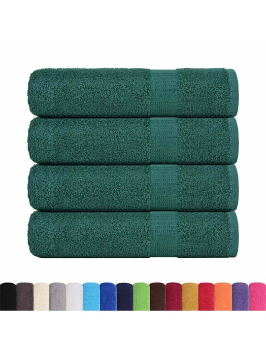 Koupelových osušek 4 ks zelená 100x150 cm 360 g/m² 100% bavlna