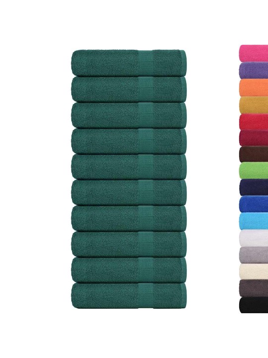 Koupelových osušek 10 ks zelená 100x150 cm 360 g/m² 100% bavlna