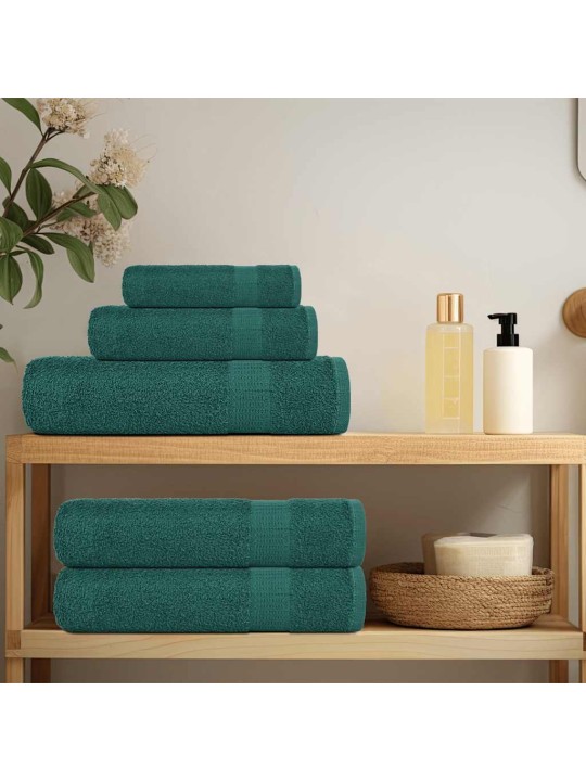 Koupelových osušek 10 ks zelená 100x150 cm 360 g/m² 100% bavlna