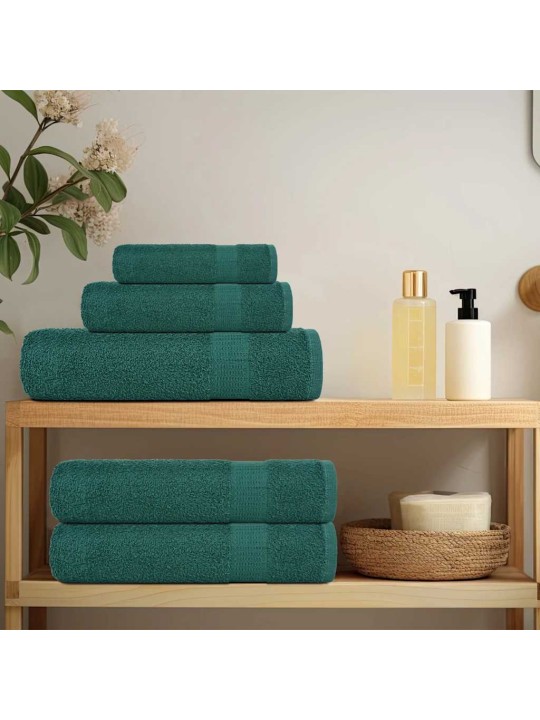Ručníky 4 ks zelená 100x200 cm 360 g/m² 100% bavlna