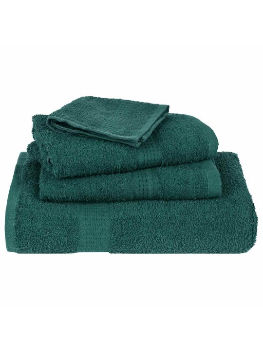Ručníky 4 ks zelená 100x200 cm 360 g/m² 100% bavlna