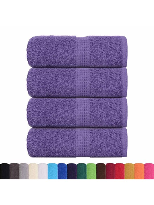 Ručníky na ruce 4 ks fialová 30x30cm 360 g/m² 100% bavlna