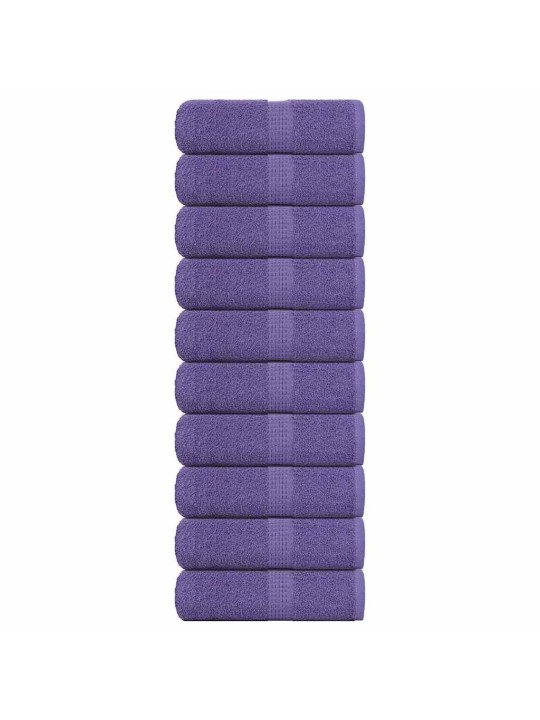 Ručníky na ruce 10 ks fialová 30x30cm 360 g/m² 100% bavlna
