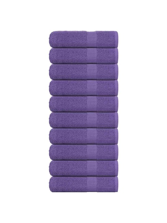 Koupelových osušek 10 ks fialová 100x150 cm 360g/m² 100% bavlna