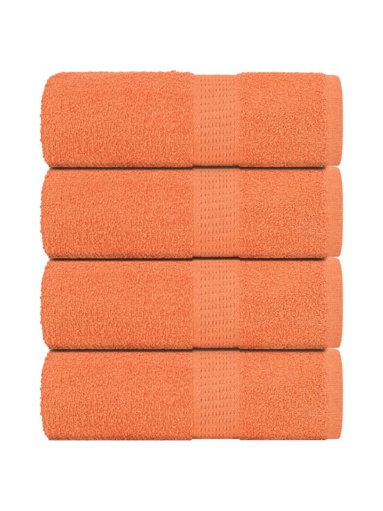 Ručníky pro hosty 4 ks oranžové 30x50 cm 360 g/m² 100% bavlna
