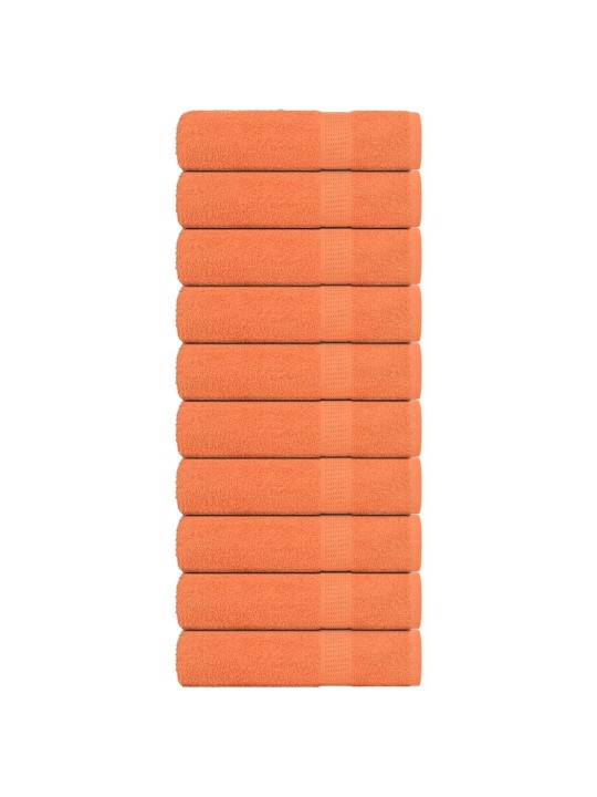 Ručníky na ruce 10 ks oranžové 50x100 cm 360 g/m² 100% bavlna