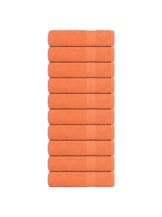 Sprchové ručníky 10 ks oranžové 70x140 cm 360 g/m² 100% bavlna