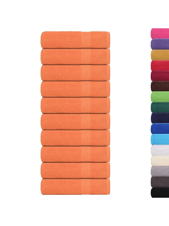 Sprchové ručníky 10 ks oranžové 70x140 cm 360 g/m² 100% bavlna