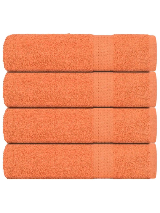 Koupelových osušek 4 ks oranžové 100x150 cm 360 g/m²