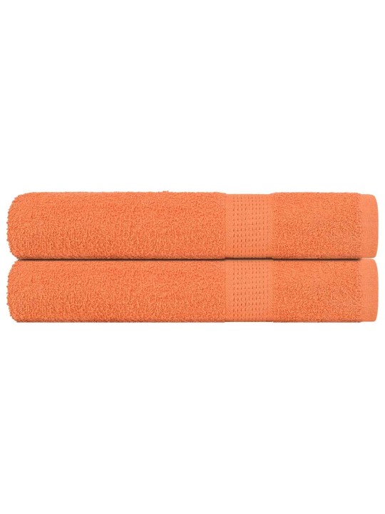 Ručníky do sauny 2 ks oranžové 80x200 cm 360 g/m² 100% bavlna