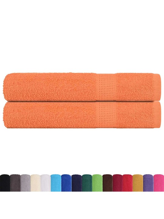 Ručníky do sauny 2 ks oranžové 80x200 cm 360 g/m² 100% bavlna