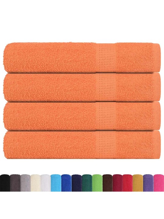 Ručníky do sauny 4 ks oranžové 80x200 cm 360 g/m² 100% bavlna