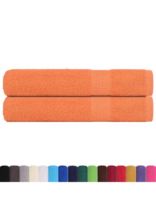 Ručníky 2 ks oranžové 100x200 cm 360 g/m² 100% bavlna