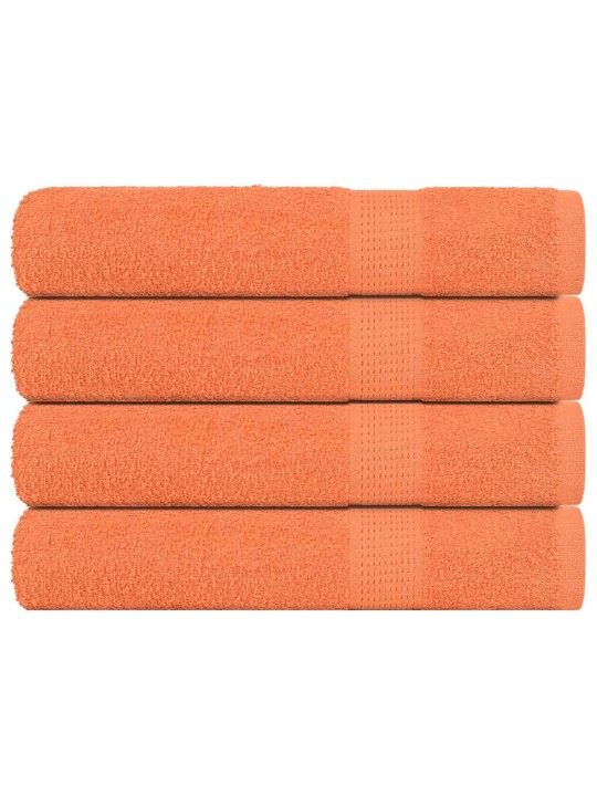 Ručníky 4 ks oranžové 100x200 cm 360 g/m² 100% bavlna