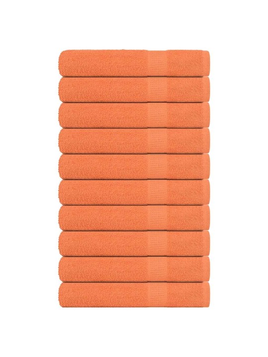 Ručníky 10 ks oranžové 100x200 cm 360 g/m² 100% bavlna