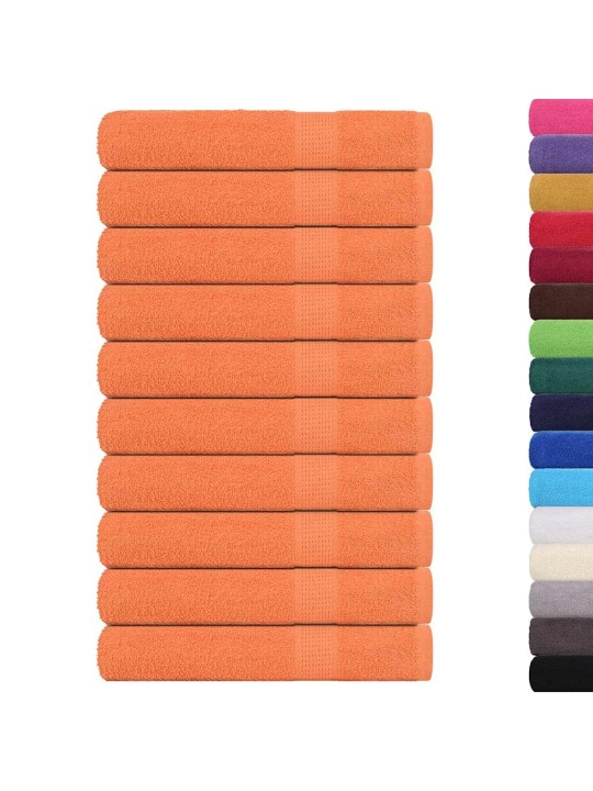 Ručníky 10 ks oranžové 100x200 cm 360 g/m² 100% bavlna