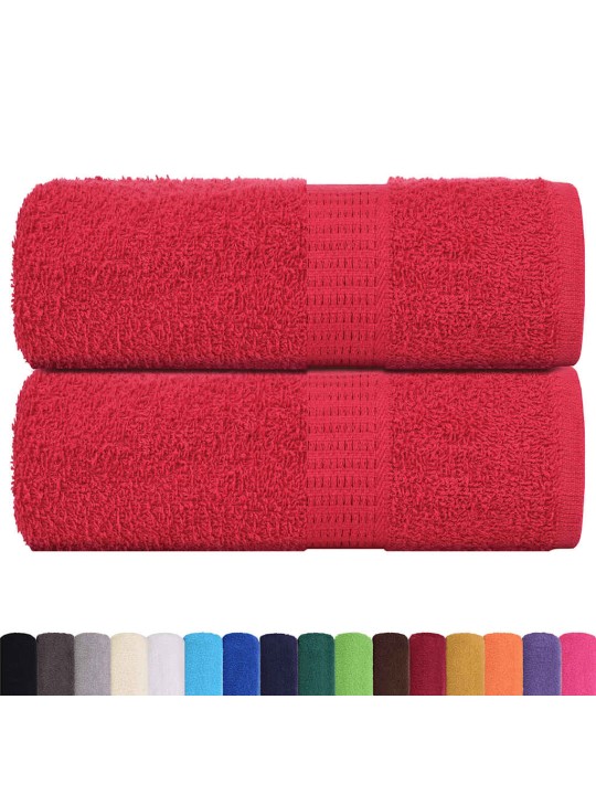 Ručníky na ruce 2 ks červené 30x30 cm 360 g/m² 100% bavlna