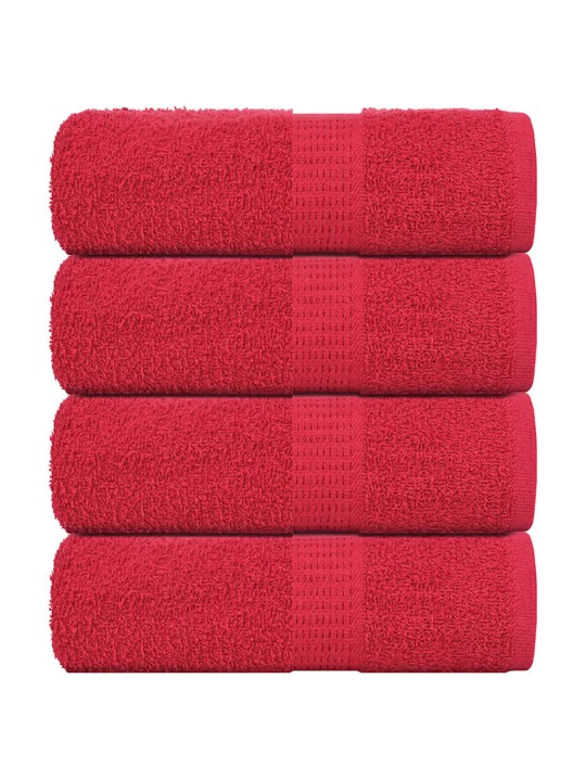 Ručníky na ruce 4 ks červené 30x30 cm 360 g/m² 100% bavlna