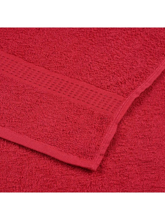 Ručníky 10 ks červené 100x200 cm 360 g/m² 100% bavlna