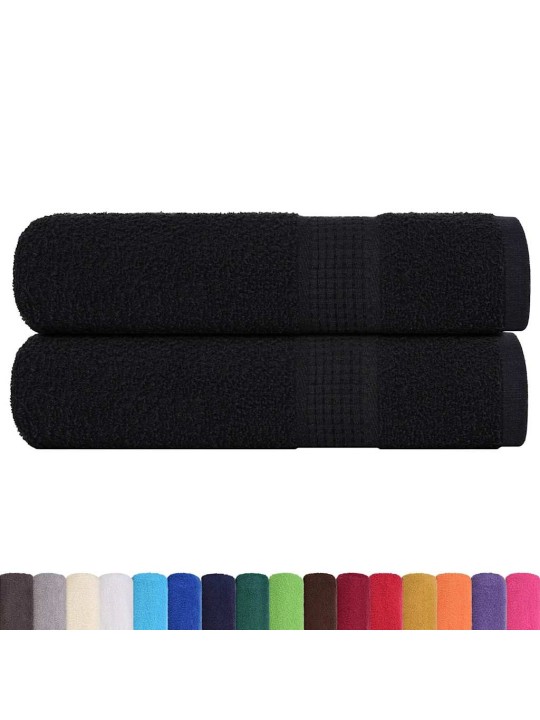 Koupelových osušek 2 ks černé 100x150 cm 360 g/m² 100% bavlna