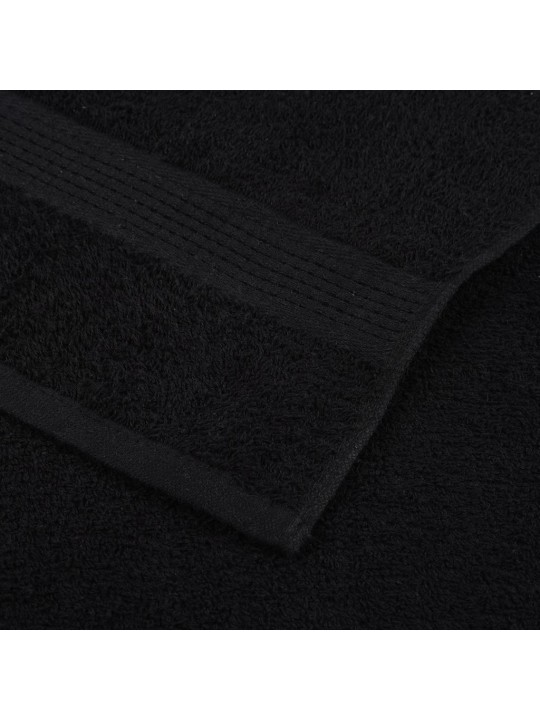 Ručníky do sauny 10 ks černé 80x200 cm 360 g/m² 100% bavlna