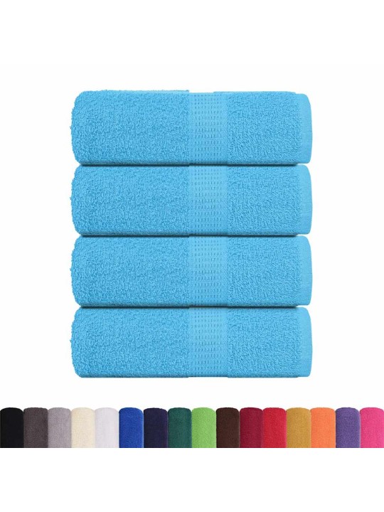 Ručníky na ruce 4 ks tyrkysová 30x30 cm 360 g/m² 100% bavlna