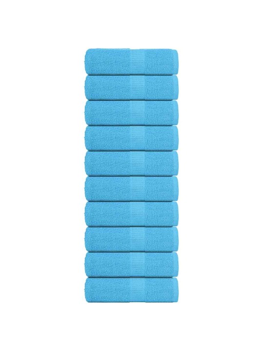 Ručníky na ruce 10 ks tyrkysová 30x30 cm 360 g/m² 100% bavlna
