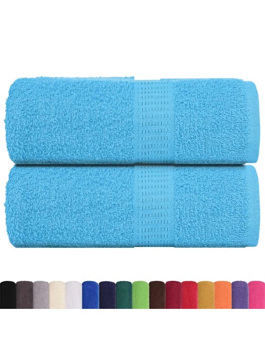 Ručníky pro hosty 2 ks tyrkysová 30x50 cm 360 g/m² 100% bavlna