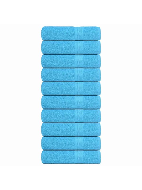 Koupelových osušek 10ks tyrkysová 100x150cm 360g/m² 100% bavlna