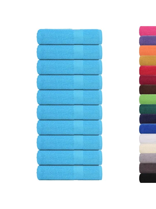 Koupelových osušek 10ks tyrkysová 100x150cm 360g/m² 100% bavlna
