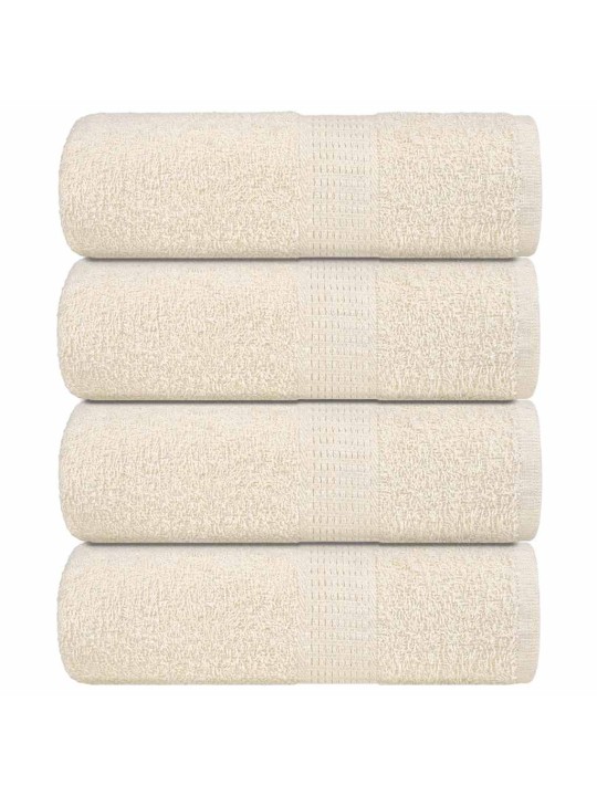 Ručníky na ruce 4 ks krémové 30x30cm 360 g/m² 100% bavlna