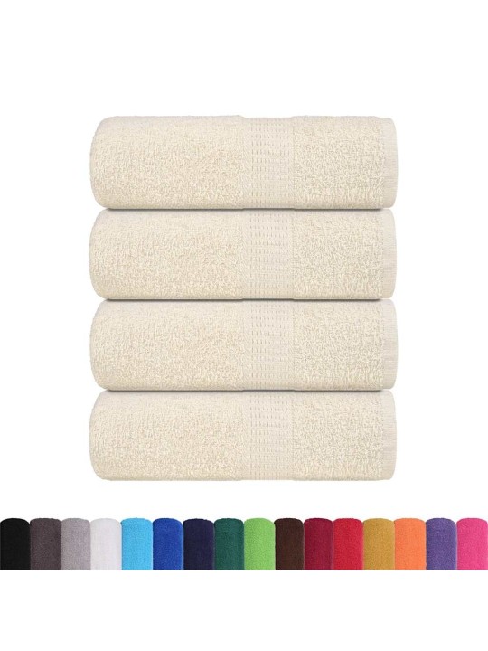 Ručníky na ruce 4 ks krémové 30x30cm 360 g/m² 100% bavlna
