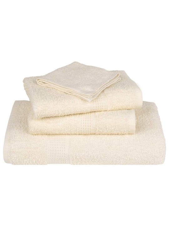 Ručníky na ruce 4 ks krémové 30x30cm 360 g/m² 100% bavlna