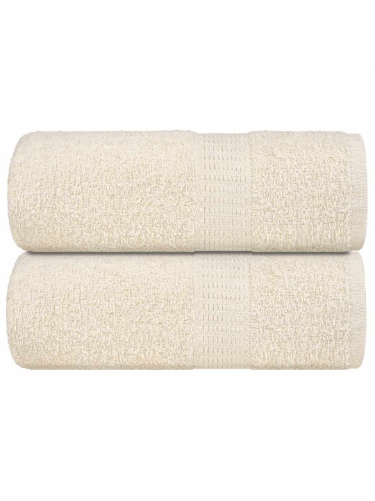 Ručníky pro hosty 2 ks krémové 30x50 cm 360 g/m² 100% bavlna