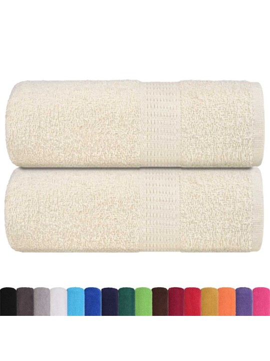 Ručníky pro hosty 2 ks krémové 30x50 cm 360 g/m² 100% bavlna