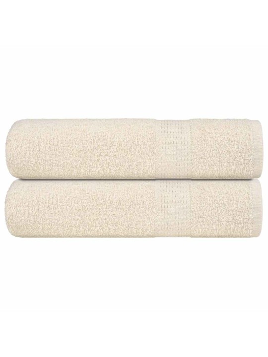Ručníky na ruce 2 ks krémové 50x100 cm 360 g/m² 100% bavlna
