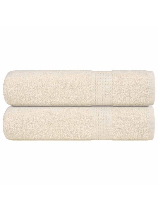 Sprchové ručníky 2 ks krémové 70x140 cm 360 g/m² 100% bavlna