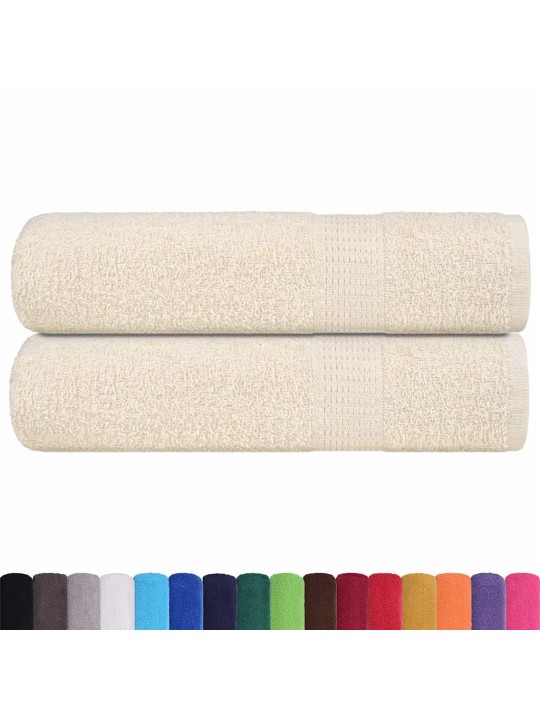 Sprchové ručníky 2 ks krémové 70x140 cm 360 g/m² 100% bavlna