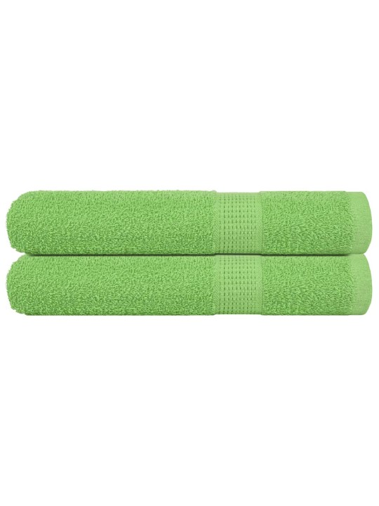 Ručníky 2 ks jablkově zelené 100x200 cm 360 g/m² 100% bavlna