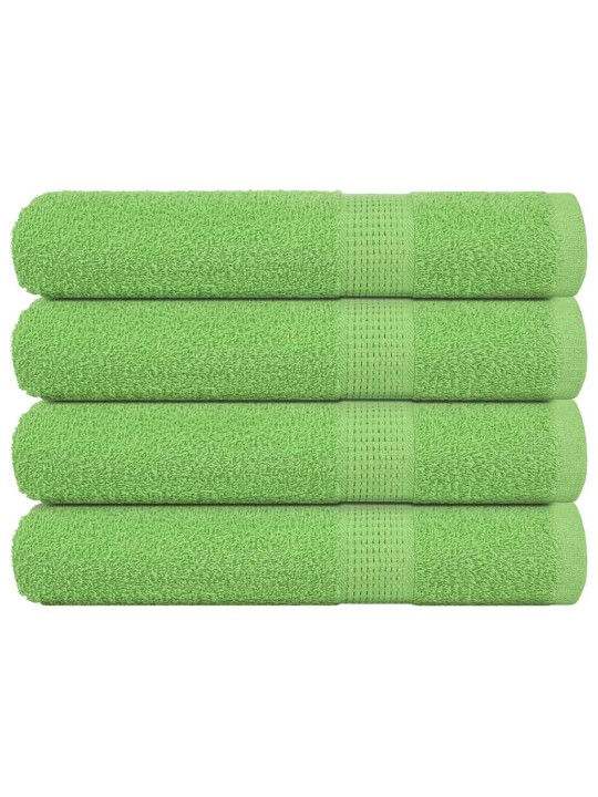 Ručníky 4 ks jablkově zelené 100x200 cm 360 g/m² 100% bavlna