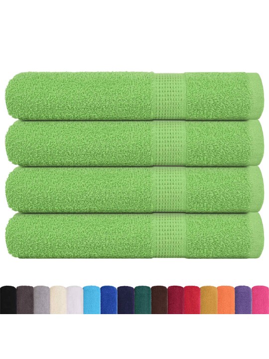 Ručníky 4 ks jablkově zelené 100x200 cm 360 g/m² 100% bavlna
