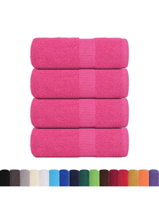 Ručníky na ruce 4 ks růžové 30x30cm 360 g/m² 100% bavlna
