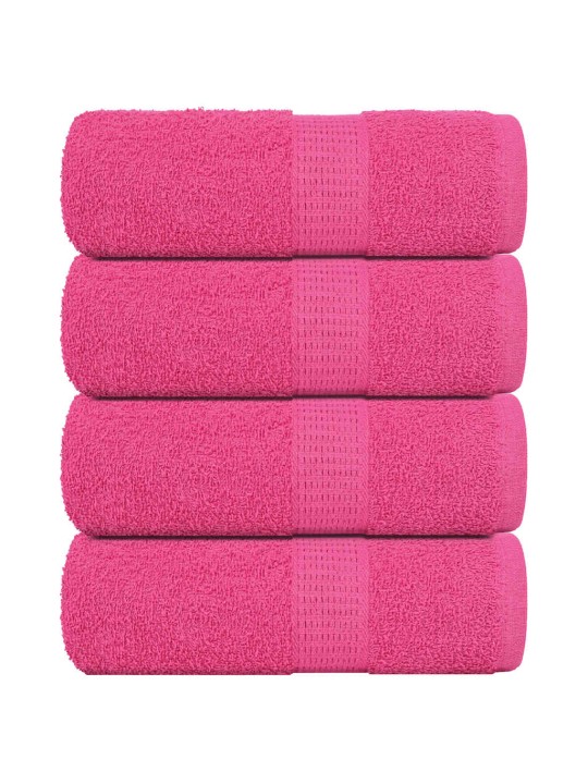 Ručníky pro hosty 4 ks růžové 30x50 cm 360 g/m² 100% bavlna