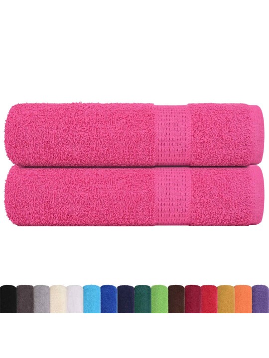 Sprchové ručníky 2 ks růžové 70x140 cm 360 g/m² 100% bavlna