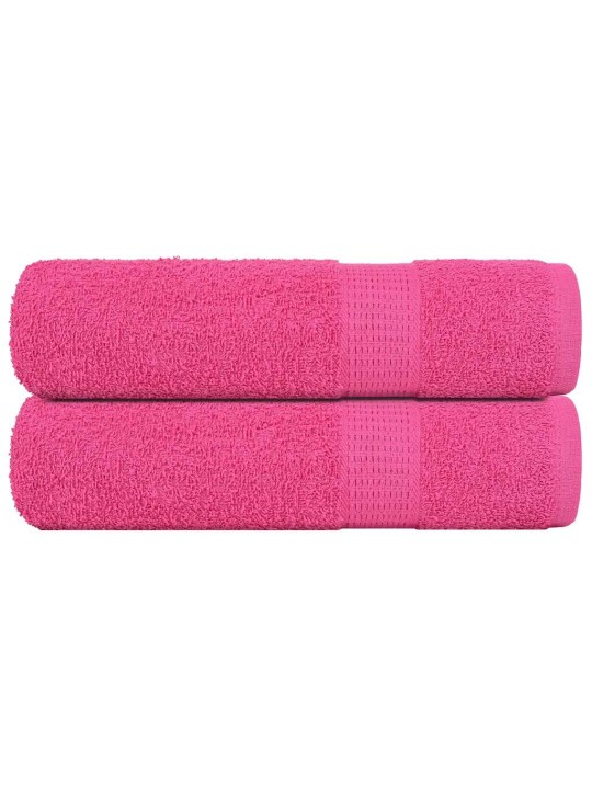Koupelových osušek 2 ks růžové 100x150 cm 360 g/m² 100% bavlna