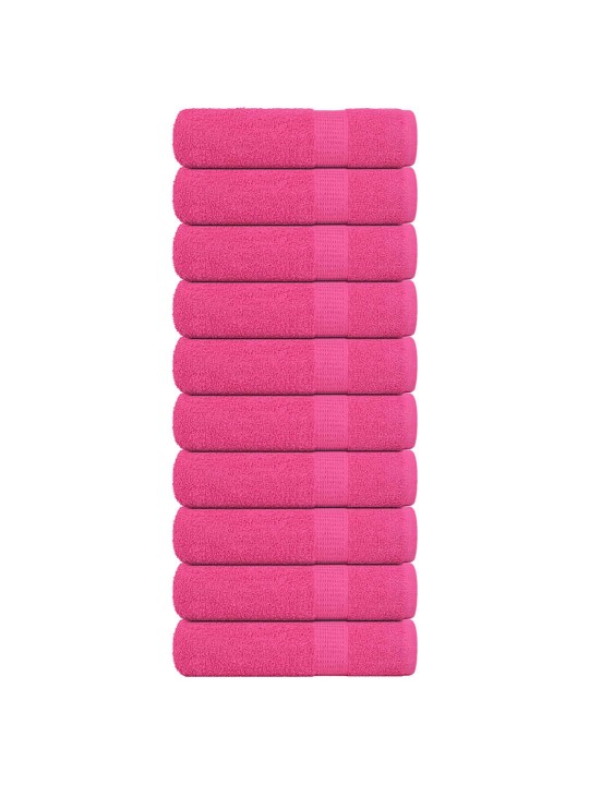 Koupelových osušek 10 ks růžové 100x150 cm 360 g/m² 100% bavlna