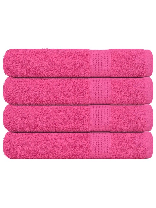 Ručníky 4 ks růžové 100x200 cm 360 g/m² 100% bavlna